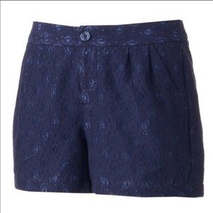Lauren Conrad Blue Lace Shorts/Top Duo